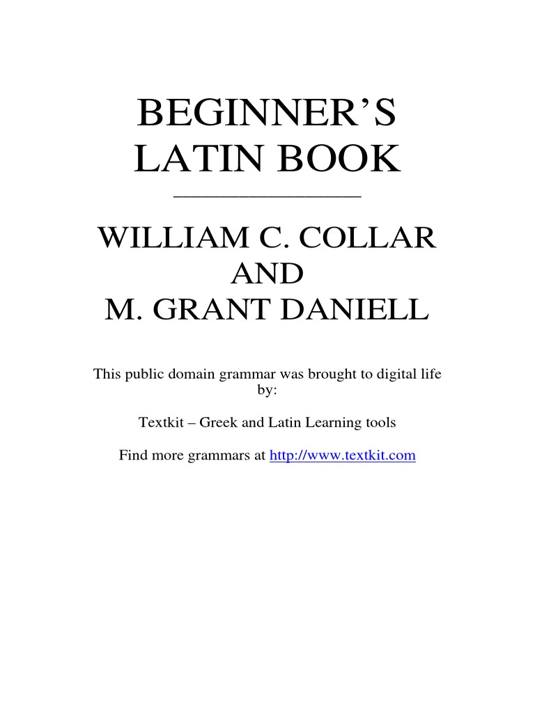 Beginner´s Latin book