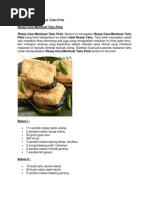 Download Resep Cara Membuat Tahu Petis by siwowox SN208283225 doc pdf