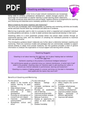 Coaching and Mentoring