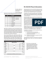 74 RS 232 RS 422 Pinout Information