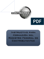 Instructivo para Formación Del Registro Federal de Contribuyentes