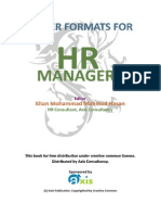 Letter Format HR Managers