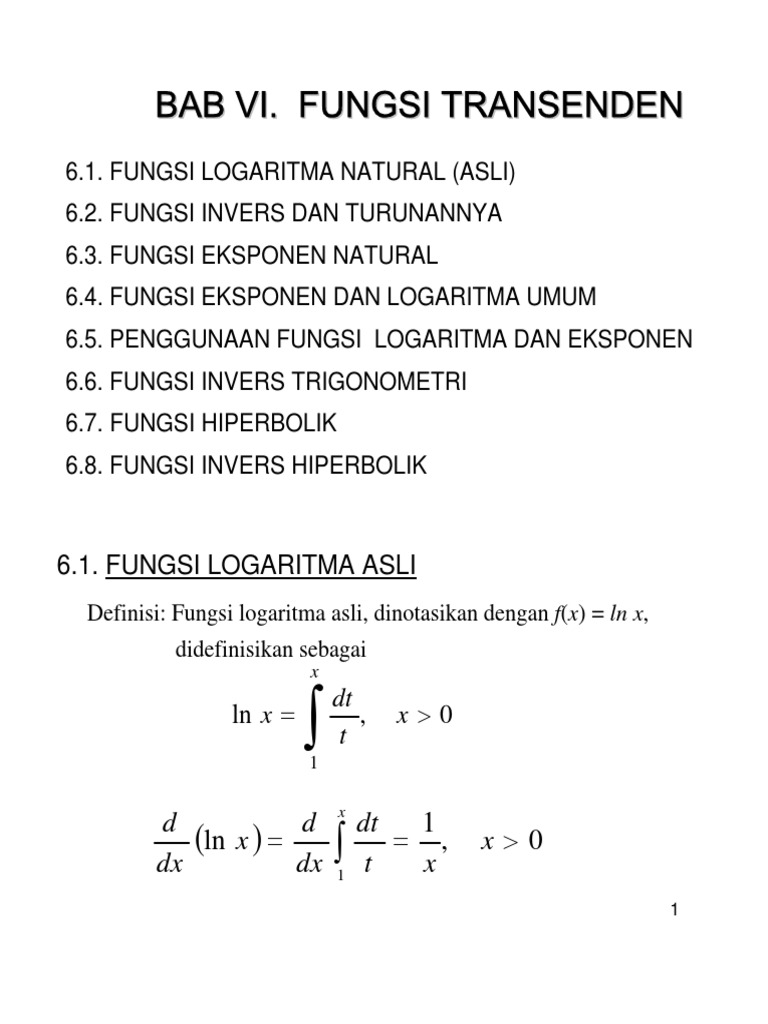 Bab6 Fungsi Transenden