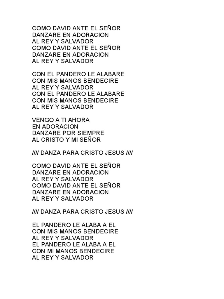 Danza y Alabanza como David | PDF