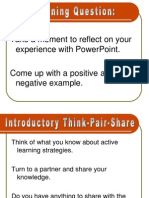 Take A Moment To Reflect On Your Experience With Powerpoint