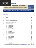 Instrument Installation Requirements