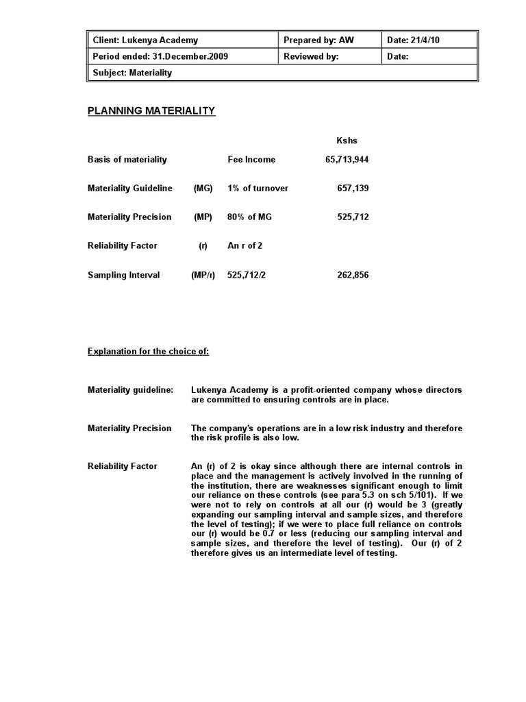 05.05 Materiality | PDF