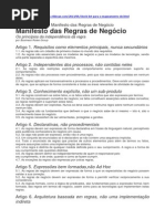 Manifesto das Regras de Negócio