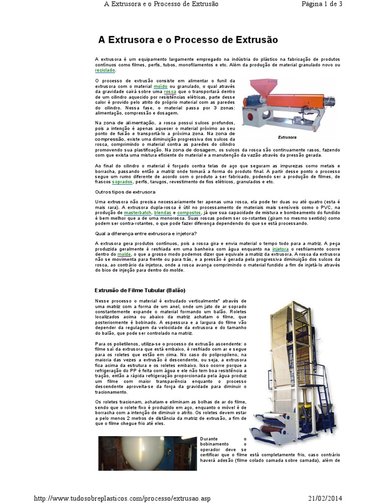 PROCESSO de EXTRUSÃO | PDF | Extrusão | Engenharia Mecânica