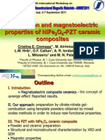 Preparation and Magnetoelectric Properties of PZT-NF Composites - Oral Presentation ANMM 2011_pt Conf