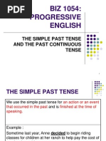 The Simple Past and Past Continuous Tense