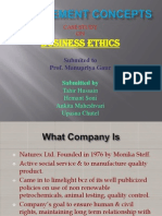 Business Ethics: Submited To Prof. Manupriya Gaur