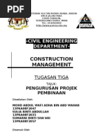 Download PENGURUSAN PROJEK PEMBINAAN PSMZA by wafieadha SN20834553 doc pdf