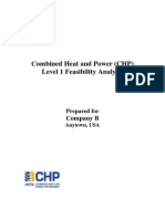 Combined Heat and Power (CHP) Level 1 Feasibility Analysis: Company B