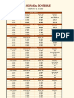 Air Uganda Flight Schedule