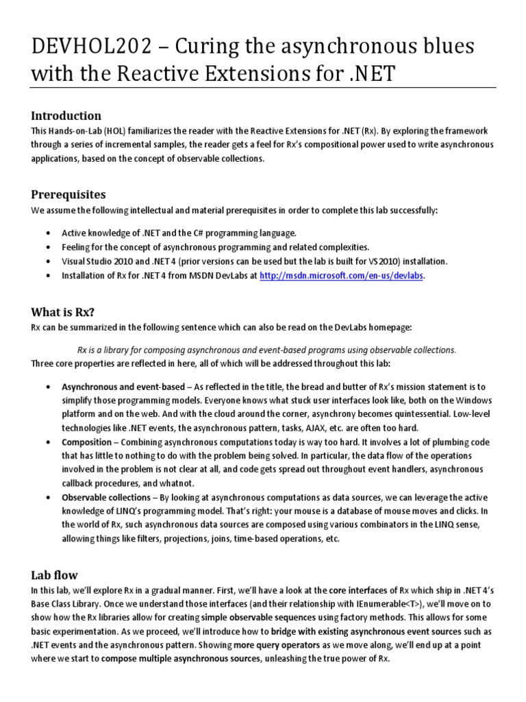 Reactive Extensions For PDF Language Integrated Query C Sharp