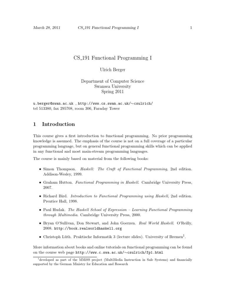 Fp1 Notes Pdf Boolean Data Type Integer Computer Science