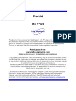 E 178 Iso17025 Checklist