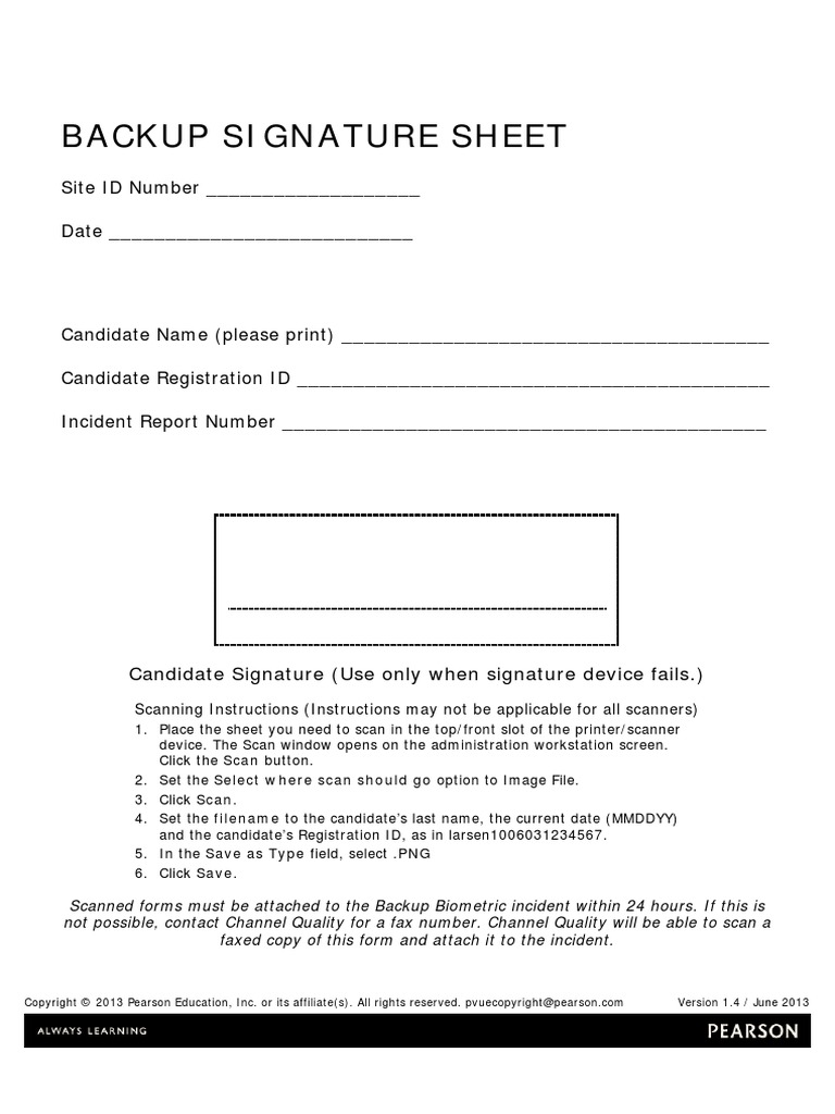 Backup Signature Sheet (A4) | PDF | Business | Computers