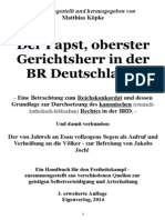 Köpke, Matthias - Der Papst, Oberster Gerichtsherr Der BR Deutschland 3. Auflage, 2014, 262 Seiten