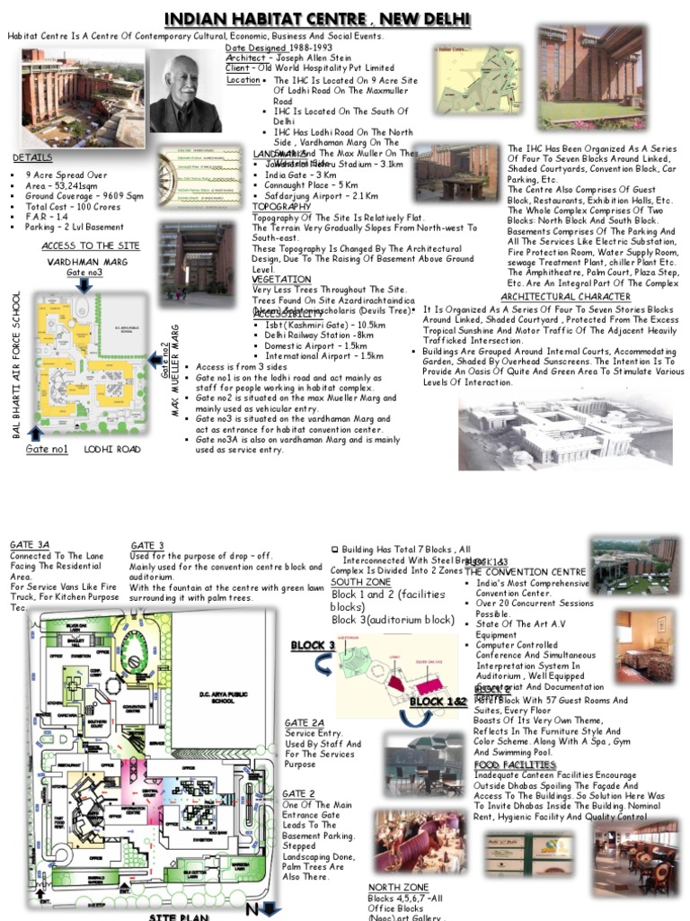 Indian Habitat Centre Overview | PDF | Delhi | Buildings And Structures