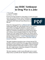 Rollingstone: Outrageous HSBC Settlement Proves The Drug War Is A Joke