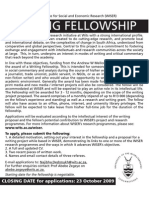 Wits Institute For Social and Economic Research (WISER) Writing Fellowship Application Details