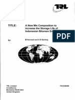 A New Mix Composition To Increase The Shelf Life of Emulsion Based Bitumen