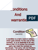 Conditions and Warranties