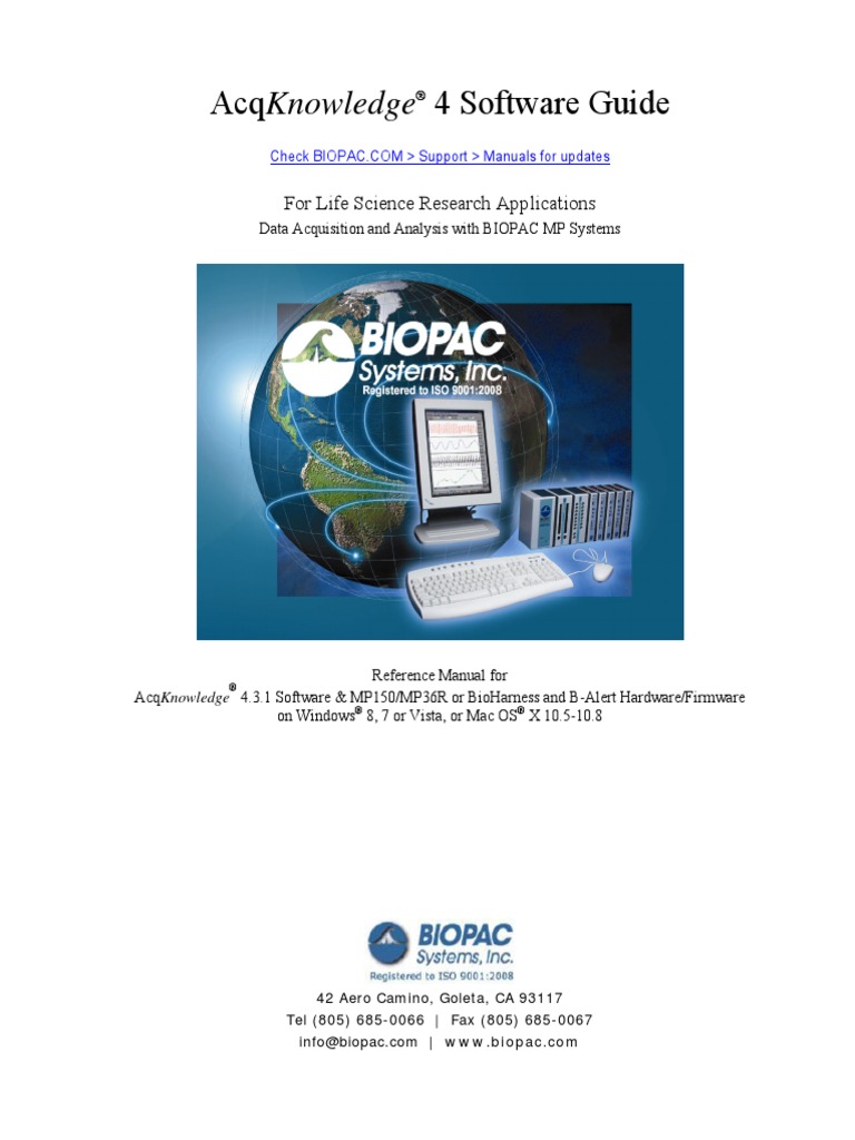 Acqknowledge 4 Software Guide | PDF | Computers | Technology & Engineering