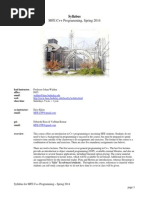 MFE C++ Programming, Spring 2014--Syllabus--(MFE Program, Berkeley-Haas)