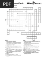 First Aid Crossword Puzzle