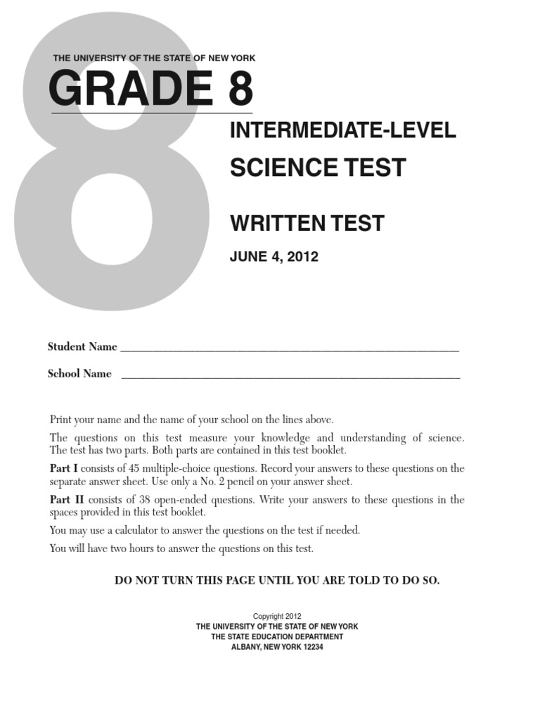 8th Grade Science Test | PDF | Chemical Elements | Rock (Geology)