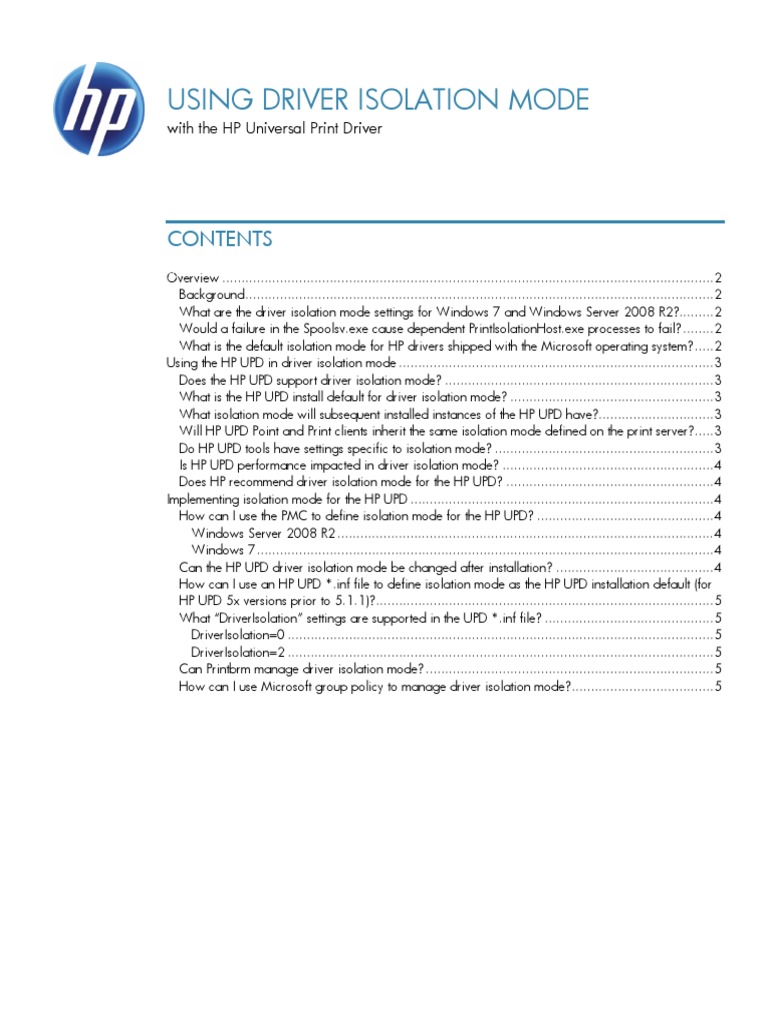 UPD Microsoft Driver Isolation Mode | PDF | Group Policy | Microsoft ...