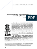 SZMRECSÁNYI, T. (1992) - História econômica, teoria econômica e economia aplicada