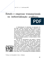 FURTADO, C. (1981) - Estado e empresas transnacionais na industrialização periférica