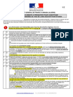 Liste Des Documents a Presenter - Visas d Etudes