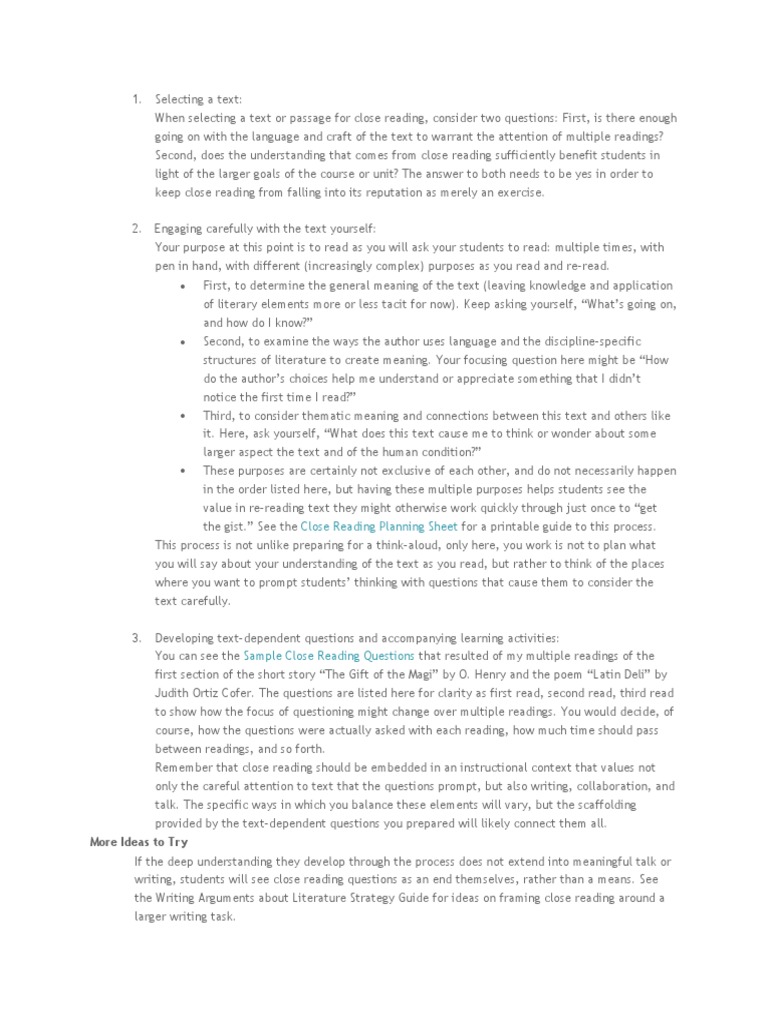 Close Reading Strategies for Educators | PDF | Attention | Epistemology