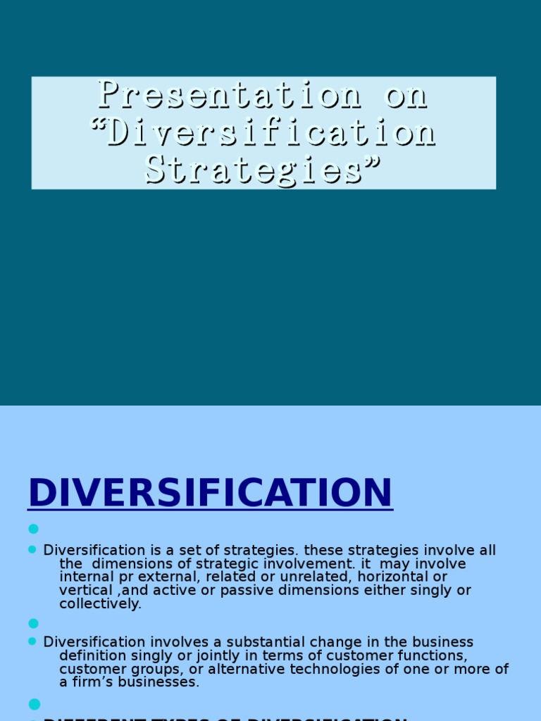 Diversification Strategy