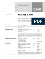 Acronal S 400: Technical Information Construction Chemicals