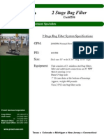 2 Stage Bag Filter System Specifications GPM