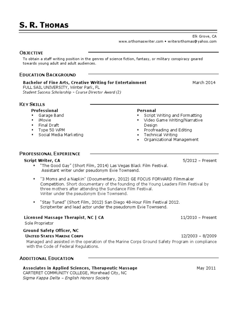 S.R.thomas Resume | PDF