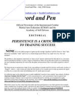 Sword and Pen: Persistence Is A Critical Key To Training Success