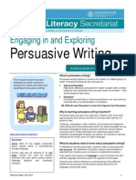 Engaging in and Exploring: Persuasive Writing
