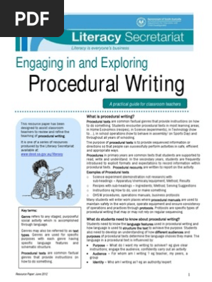 Procedural Writing