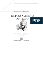 El Pensamiento Antiguo. Rodolfo Mondolfo