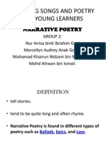Teaching narrative poetry and songs for young learners