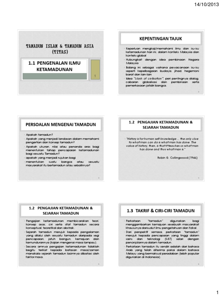 Tamadun Islam Dan Tamadun Asia Titas Bab 1 Pengenalan Pdf