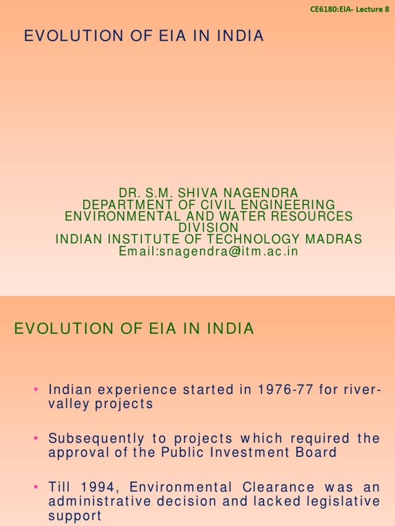 Evolution of EIA in India | PDF | Environmental Impact Assessment ...