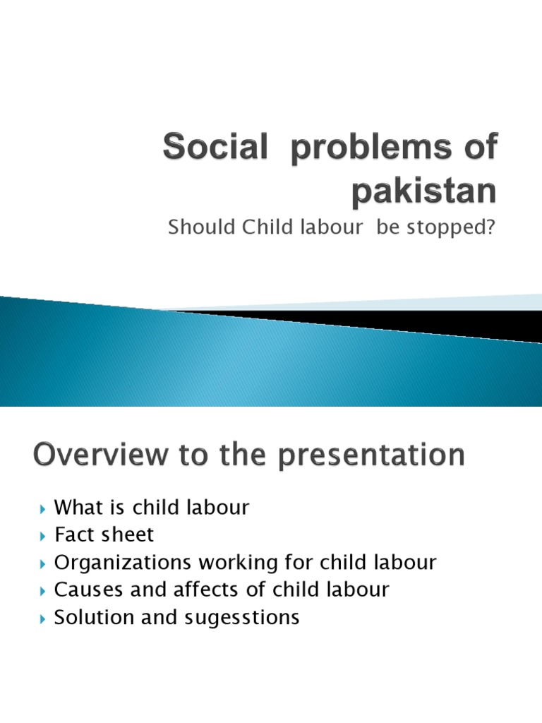 Causes of Child Labour in Pakistan | PDF | Child Labour | International ...